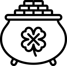 Gold Pot Svg Line Art, Free Vectors File
